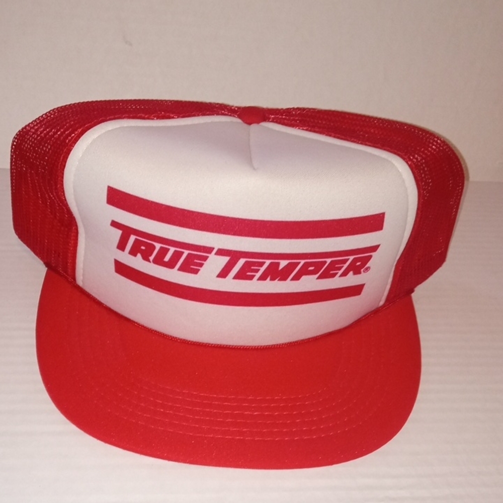 True Temper Vintage Red and White Trucker Hat